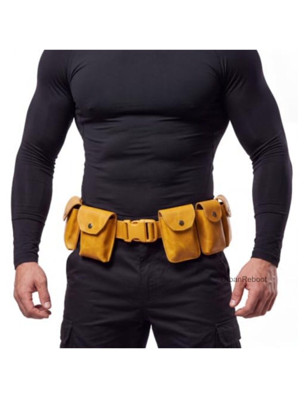Halloween Bat Utility Belt PU Leather Adjustable Cosplay Costume Accessory